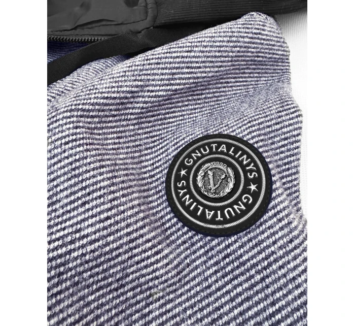 Tenká tmavě modrá pruhovaná dámská bunda s podšívkou S'West (B8541-26)