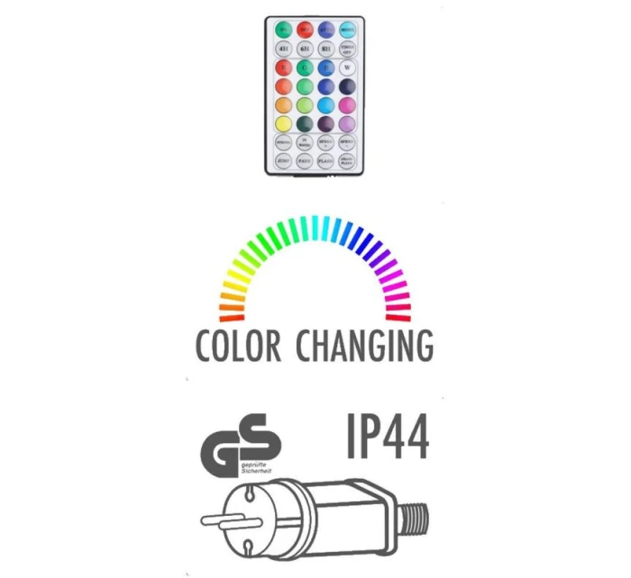 VÁNOČNÍ STROM SVĚTLA SVĚTELNÝ ŘETĚZ 96 VEDL RGB S DÁLKOVÝM OVLÁDÁNÍM