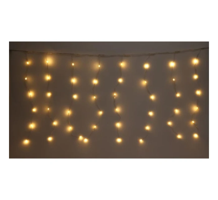 VÁNOČNÍ STROMEK SVĚTLA VENKOVNÍ/VNITŘNÍ SVĚTELNÝ ZÁVĚS 120 VEDL 300X60CM S DÁLKOVÝM OVLÁDÁNÍM TEPLÁ BÍLÁ