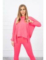 Sada s oversize halenkou růžová neonová Sada s oversize halenkou růžová neonová
