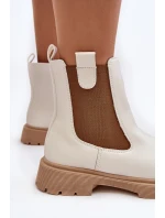 Dámské kozačky na zip Bílé model 21642006 - Boto