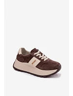 Dámské tenisky na platformě z přírodní semiše čokoládové Rosinae Dámské tenisky na platformě z přírodní semiše čokoládové Rosinae