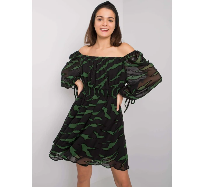 Šaty LC SK 22K 3040.19P černá a zelená