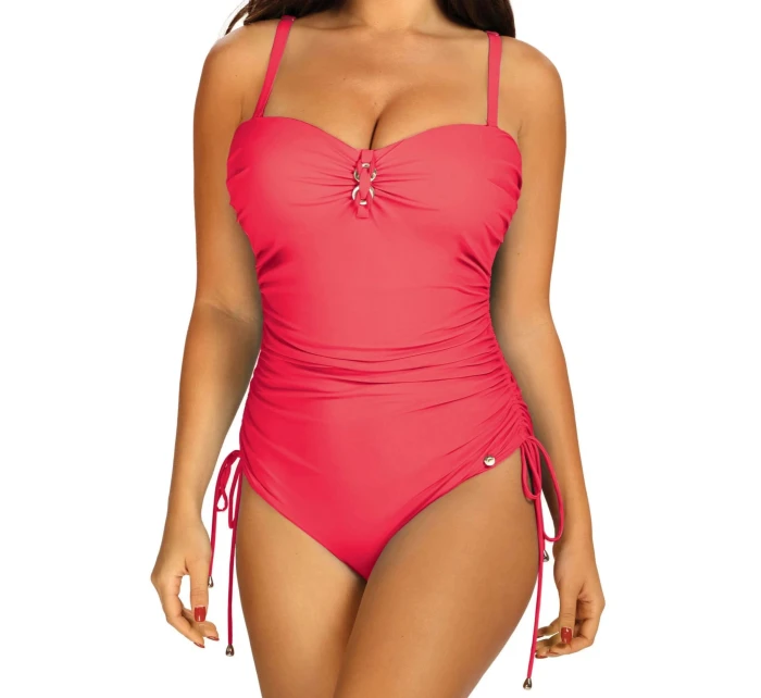 Dámské jednodílné plavky 2 Tmavě růžová model 21269950 - Self Dámské jednodílné plavky 2 Tmavě růžová model 21269950 - Self