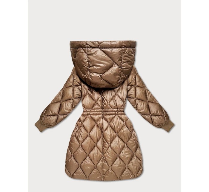 Hnědá dámská zimní oversize bunda model 21756241 - MINORITY