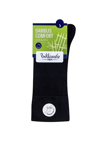 model 17225147 klasické pánské ponožky BAMBUS COMFORT SOCKS  hnědá - Bellinda
