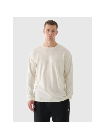 Pánské tričko oversize s potiskem a dlouhým rukávem 4F 4FRAW24TLONM507-83S