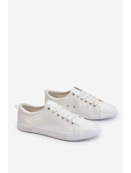 Dámské hladké nízké tenisky Big Star LL274058 Bílé Dámské hladké nízké tenisky Big Star LL274058 Bílé