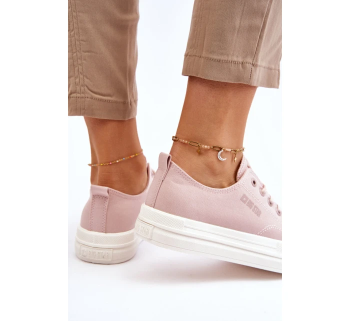 Nízké šněrovací tenisky Big Star LL274970 Nude