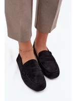 Loafersy Mokasyny Dámské Ploché Černé Soreline
