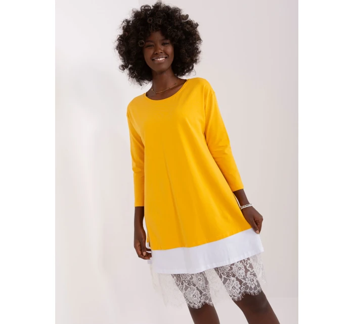 Sukienka EM SK HS 20 model 18835637 ciemny żółty - FPrice