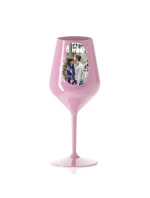 Personalizovaná nerozbitná sklenice s květinový ohraničením 