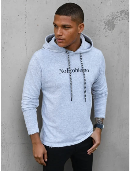 Pánská šedá mikina FashionStreet BX5456