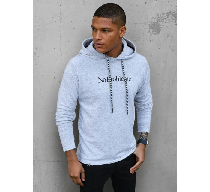 Pánská šedá mikina FashionStreet BX5456