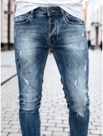 Pánské tmavě modré džínové kalhoty FashionStreet UX3995