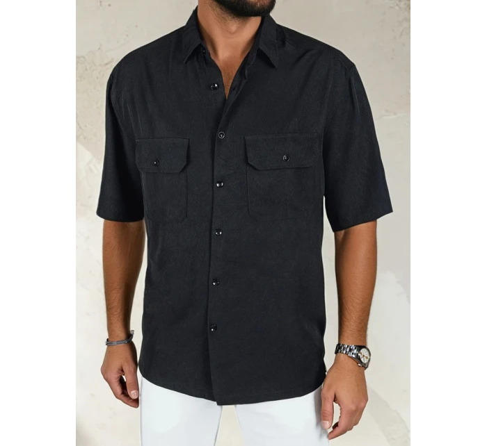 Pánské tričko s krátkým rukávem černé model 21990400 - Dstreet