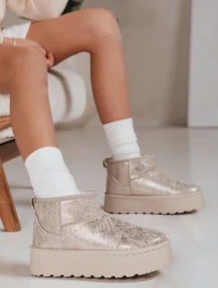 Dámské semišové béžové sněhule FashionStreet ZY1293