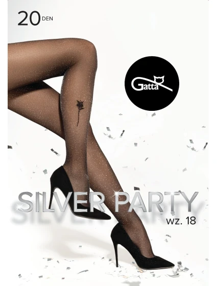 Punčocháče Silver Party model 22347870 Lurex 20 den 5XL - Gatta