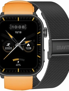 GRAVITY GT28-2 Pánské chytré hodinky s řemínkem + náramek Orange Black