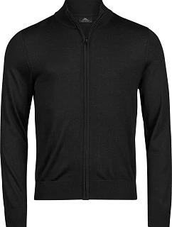 Tee Jays TJ 6012 Pánský pletený svetr se zipem 18.6012 black
