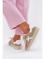 Nízké Dámské Sportovní Boty Béžové model 21685644 - Boto Nízké Dámské Sportovní Boty Béžové model 21685644 - Boto