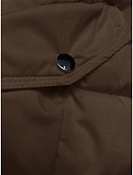 Hnědá péřová dámská zimní bunda model 21245971 - LHD Hnědá péřová dámská zimní bunda model 21245971 - LHD
