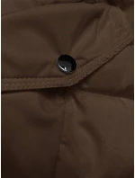 Hnědá péřová dámská zimní bunda (2M-007) Hnědá péřová dámská zimní bunda (2M-007)