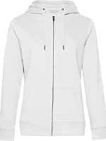 B&C QUEEN Zipped Hood_° Dámská mikina s kapucí 01.W03Q white