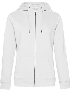 B&C QUEEN Zipped Hood_° Dámská mikina s kapucí 01.W03Q white