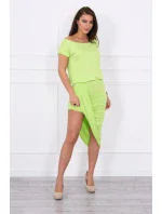 Zelené asymetrické šaty