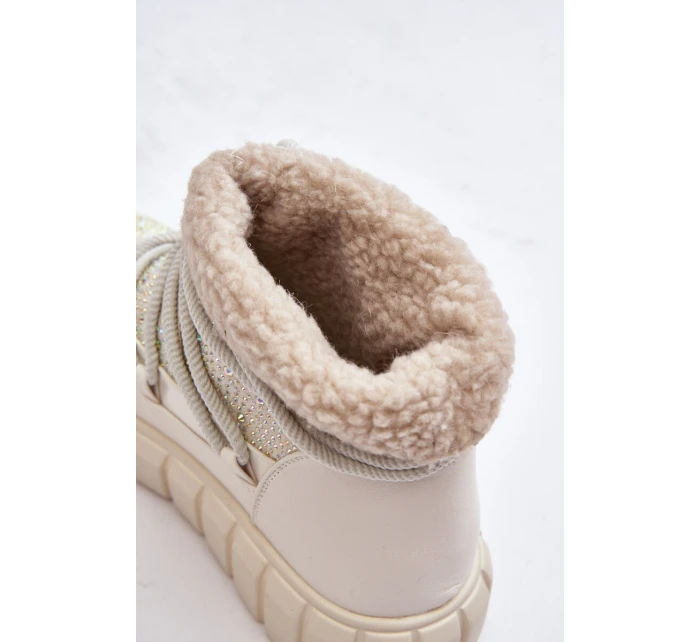 Ocieplené sněžné boty s džetami GOE MM2N4081 bežové