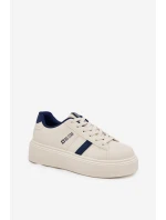 Dámské Tenisky Na Platformě Big Star SS274347 Světle Béžové Dámské Tenisky Na Platformě Big Star SS274347 Světle Béžové