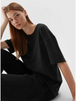 Unisex bavlněné tričko 4FAW23TTSHU0885-20S černé - 4F