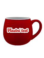 Personalizovaný keramický buclatý hrneček s vlastním textem s obrysem Personalizovaný keramický buclatý hrneček s vlastním textem s obrysem