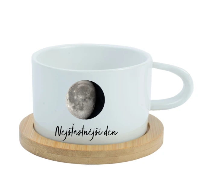 Personalizovaný keramický hrníček Makronka s měsíční fází 