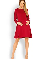 Dámské těhotenské šaty 1359 Červená - PeeKaBoo