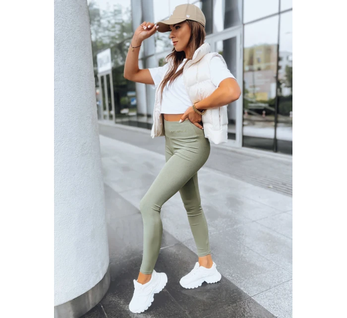 Dámské žebrované legíny JUST green FashionStreet UY1588