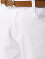 damskie mom fit z paskiem białe model 22016737 - FashionStreet