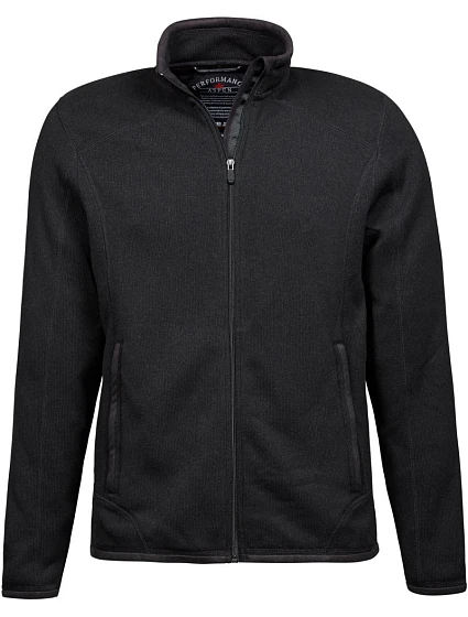 Tee Jays TJ 9615 Pánská melanžová pletená fleecová bunda 18.9615 black Tee Jays TJ 9615 Pánská melanžová pletená fleecová bunda 18.9615 black