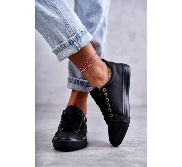 Dámské tenisky Kožené Big Star model 21594380 Černá - Big Star Shoes Dámské tenisky Kožené Big Star model 21594380 Černá - Big Star Shoes