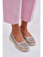 Kožené Lehké Baletky Zlaté model 21697017 - EVENTO