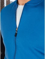 Pánská mikina na zip se stojáčkem modrá FashionStreet BX5905