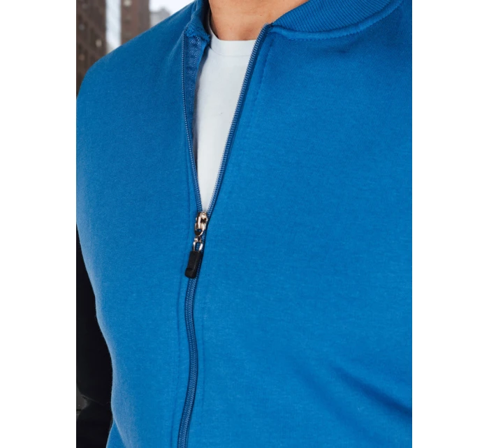 Pánská mikina na zip se stojáčkem modrá FashionStreet BX5905