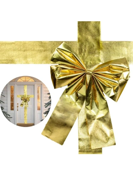 Dveřní šňůra 33x42 cm zlatá stuha