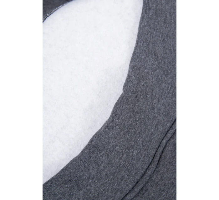 Zateplená mikina s kapucí v grafitové barvě