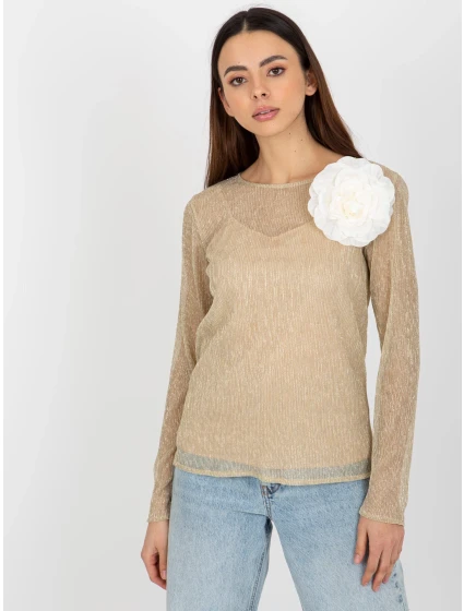 Dámská halenka a top LK KMPL model 18027342 béžová - FPrice Dámská halenka a top LK KMPL model 18027342 béžová - FPrice