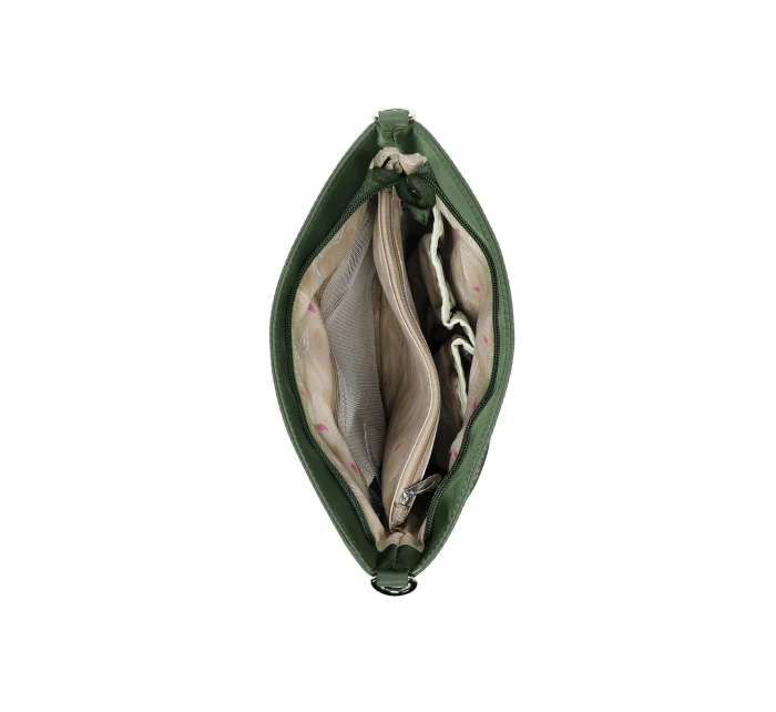 Dámská crossbody kabelka na kočárek Vuch Amma Flowers Green Dámská crossbody kabelka na kočárek Vuch Amma Flowers Green