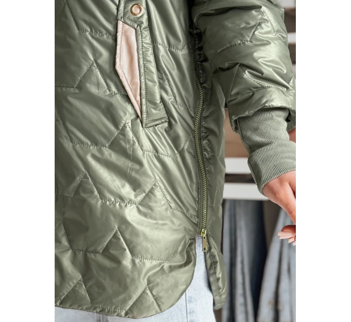 Dámská prošívaná přechodová bunda LIVIANA zelená FashionStreet TY4809