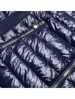 Tmavě modrá dámská lesklá bunda model 17099403 - MINORITY