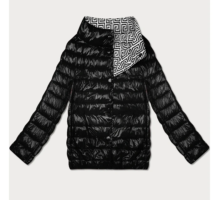 Lehce zateplená oboustranná bunda do boků Goodlookin black (P21-7213/7212-1)